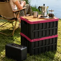 Folding Storage Crate with Wood-Grain Lid 8001 / 8002 / 8003 – in-use scene 5