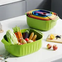 Colander & Drain Basket 9-Piece Set sizes 9-pc set – in-use scene 2