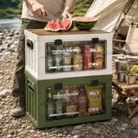 Folding Storage Crate with Combination Lid & Side Door H-8123 – in-use scene 3