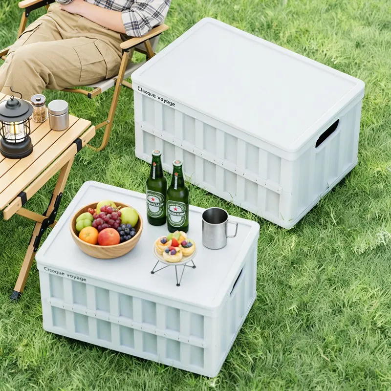 Lizhong folding storage crates used outdoors for camping