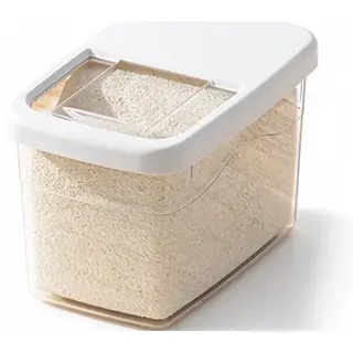 Sliding-Lid Clear Rice Storage Bin