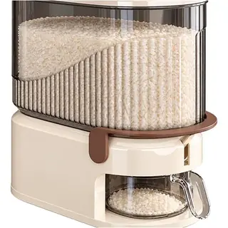 Push-Button Rice Dispenser Bin